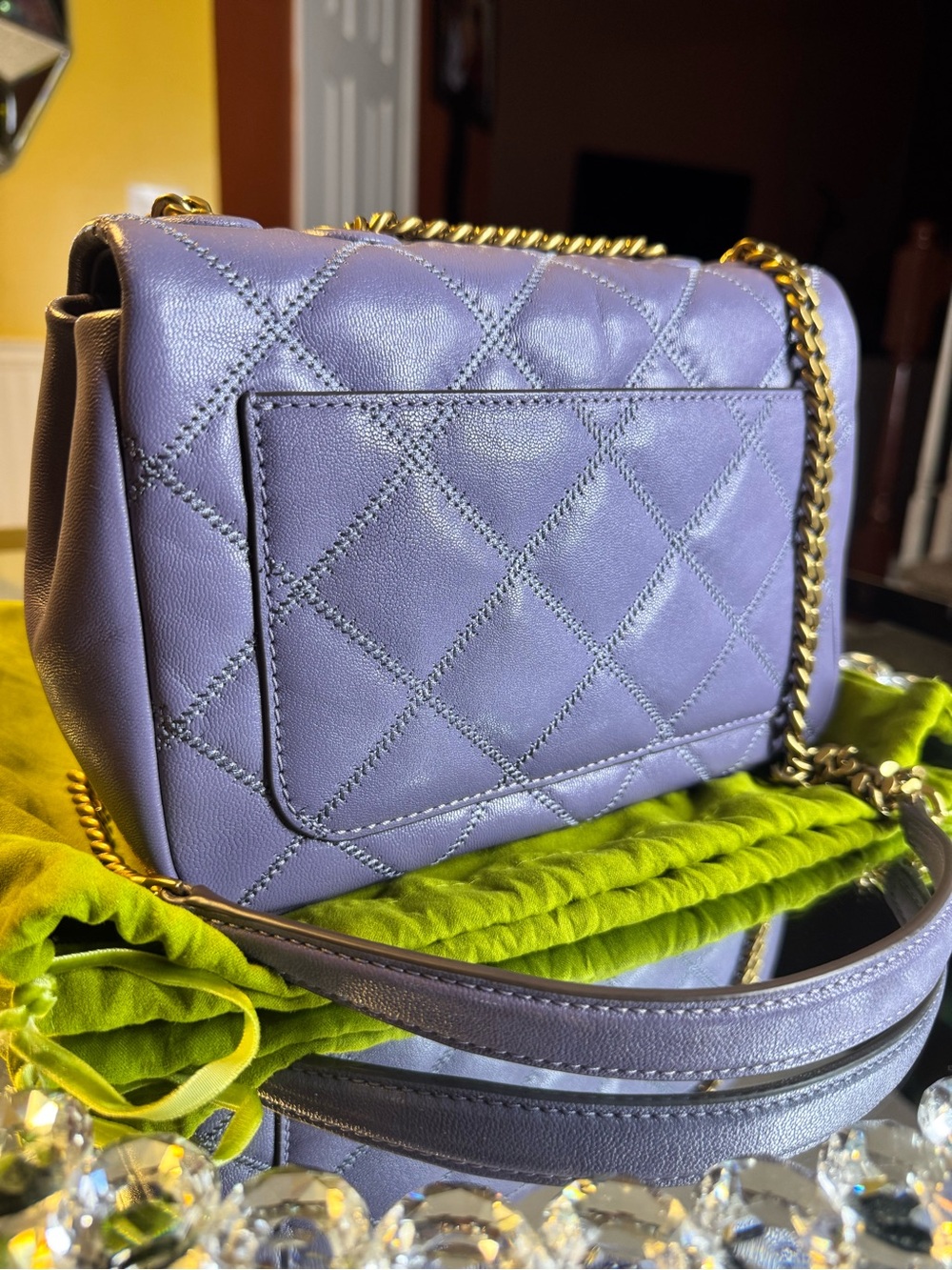 NWOT Tory Burch Willa Soft Quilt Small Shoulder Bag in Lavender. - Picture 3 of 13